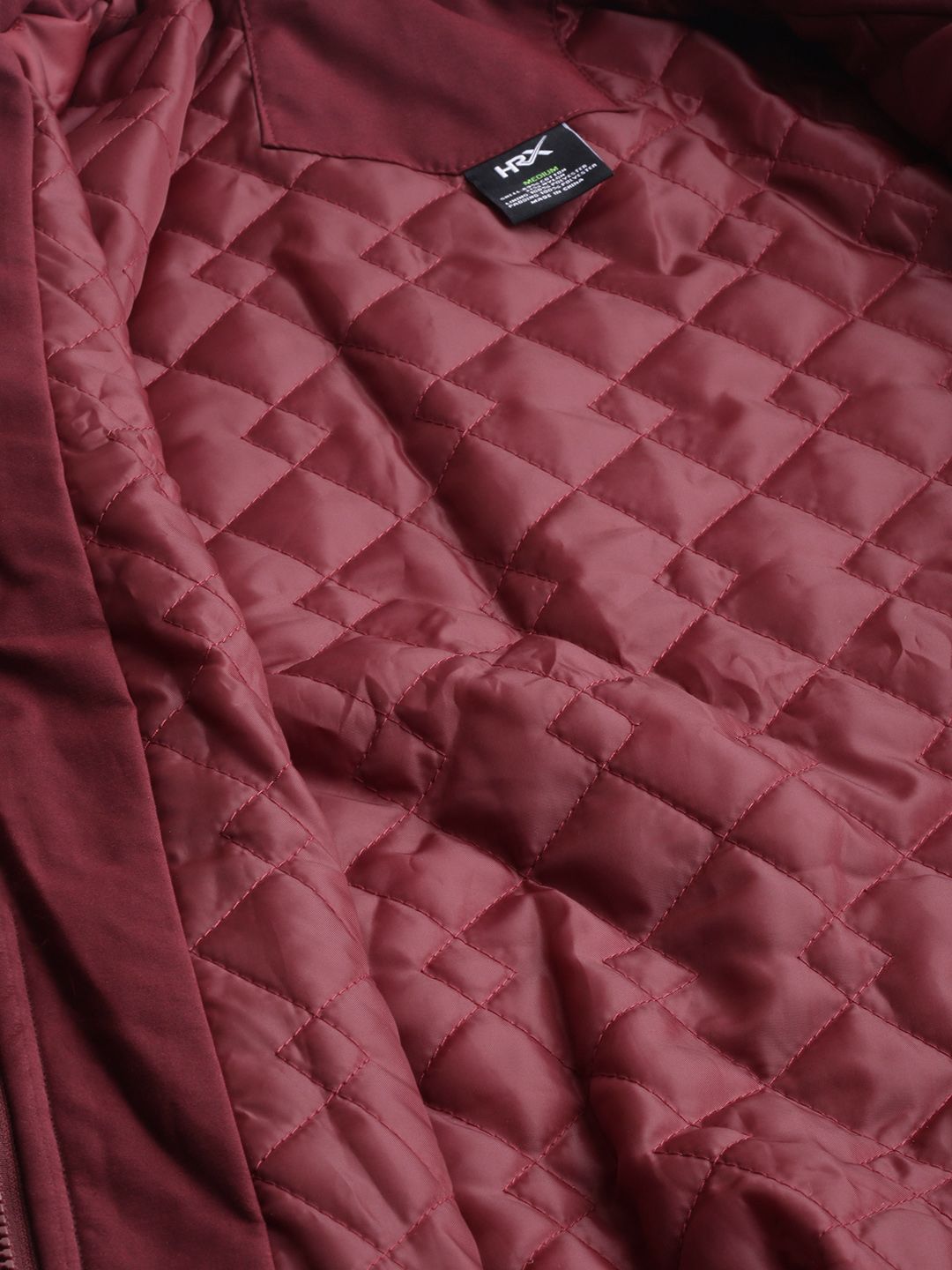 HRX by Hrithik Roshan Men Maroon Solid Active Bomber Jacket