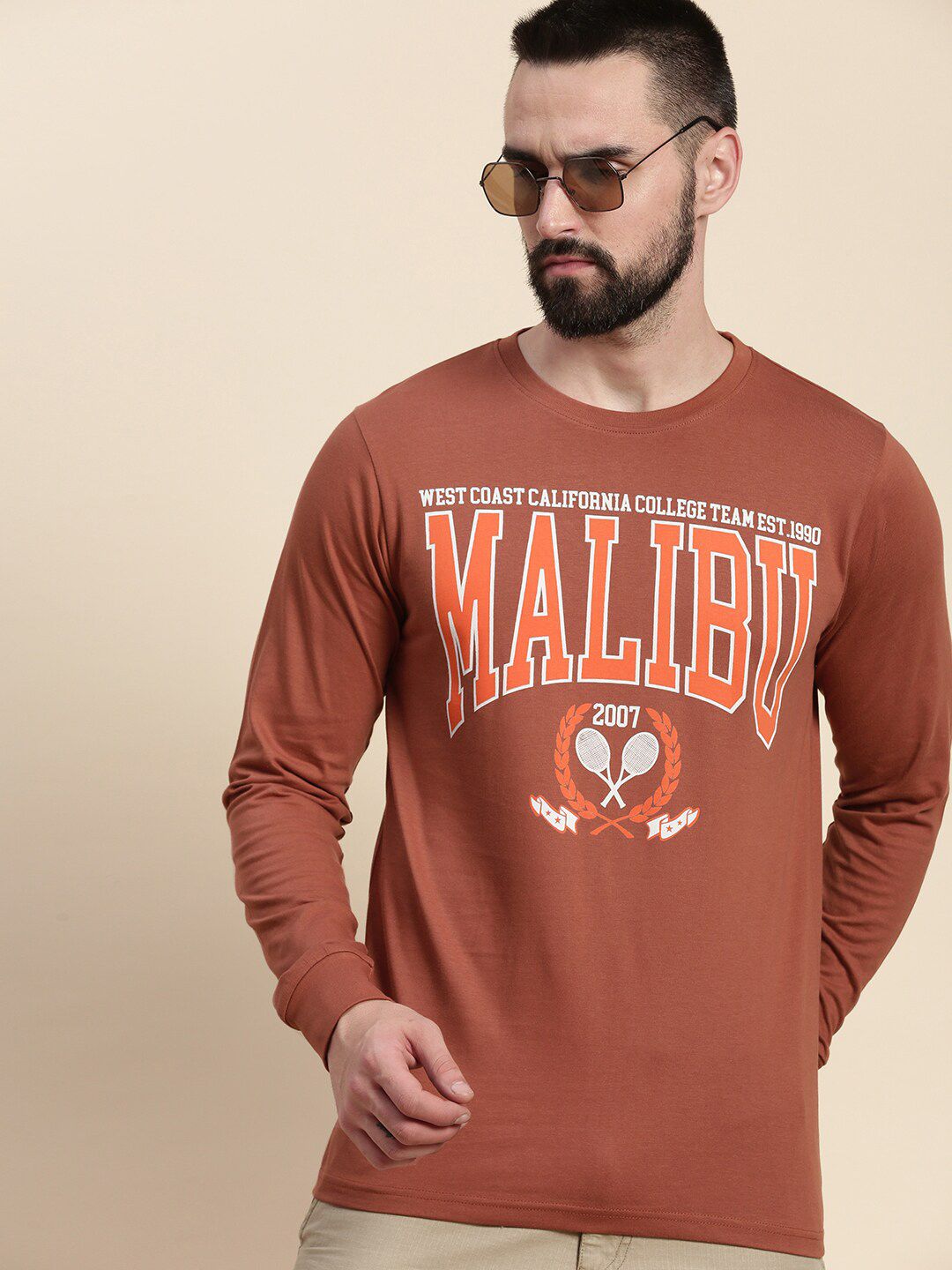DILLINGER Typography Printed Round Neck Pure Cotton T-shirt