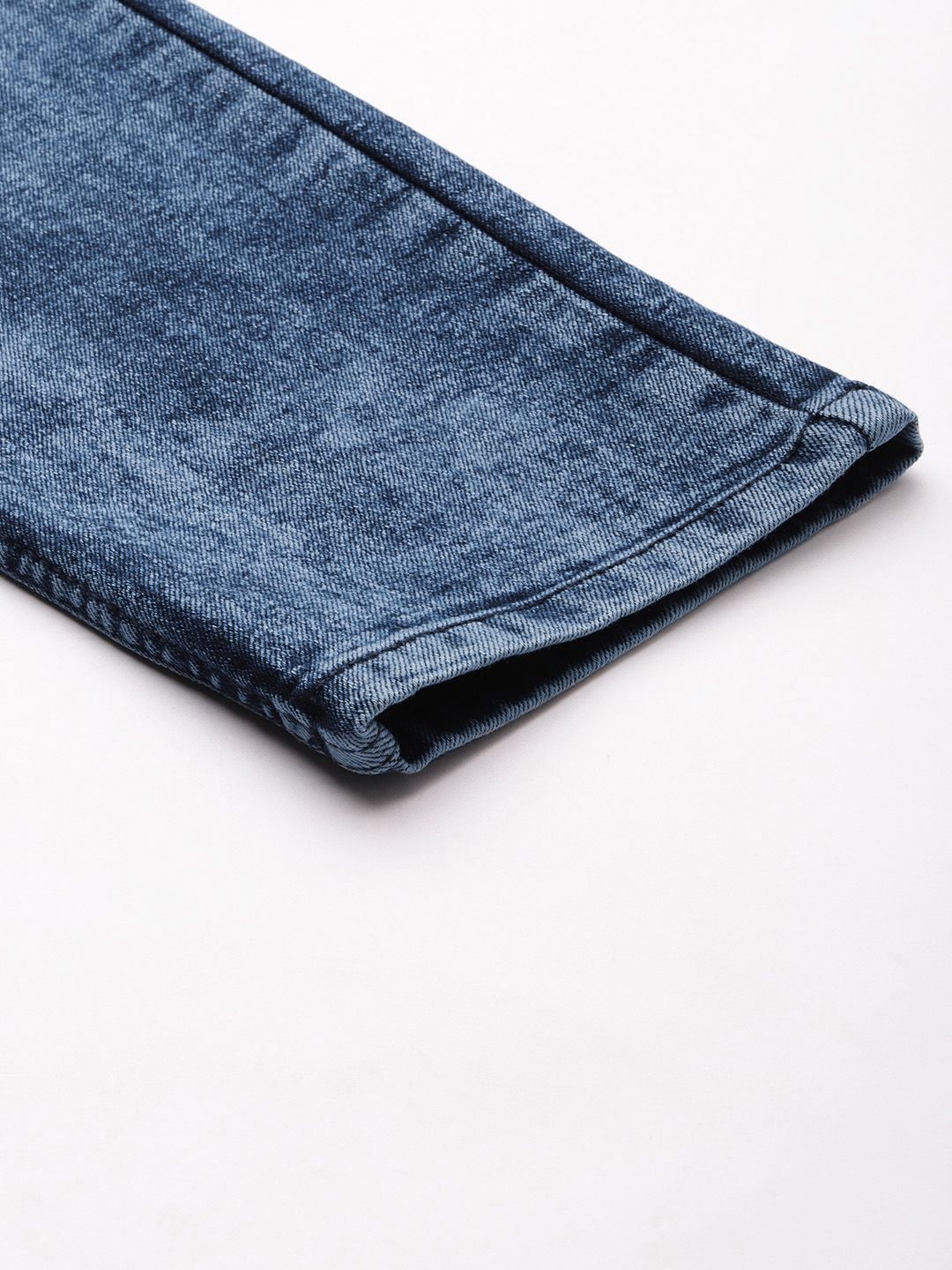 The Indian Garage Co Men Navy Blue Skinny Fit Heavy Fade Stretchable Jeans