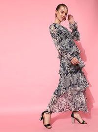 STREET 9 Women Blue Animal Printed Dress
