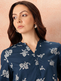 all about you Floral Print Puff Sleeves Cotton Top