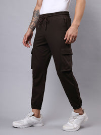Bewakoof Men Brown Cotton Oversized Joggers