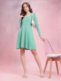 DressBerry Square Neck A-Line Dress