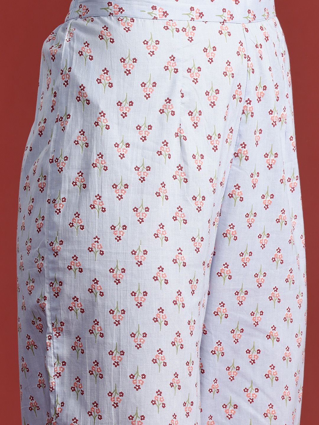 Indo Era Floral Printed Pure Cotton Kurta with Salwar & With Dupatta