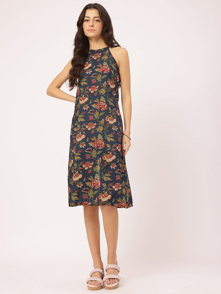 DressBerry Wildflower Wonder Halter Haul Cotton Cambric Dress