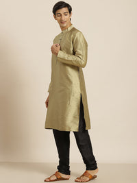 SOJANYA Men Golden Woven Design Kurta