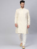 SOJANYA Kurta Tenun Motif Etnik Kolar Mandarin