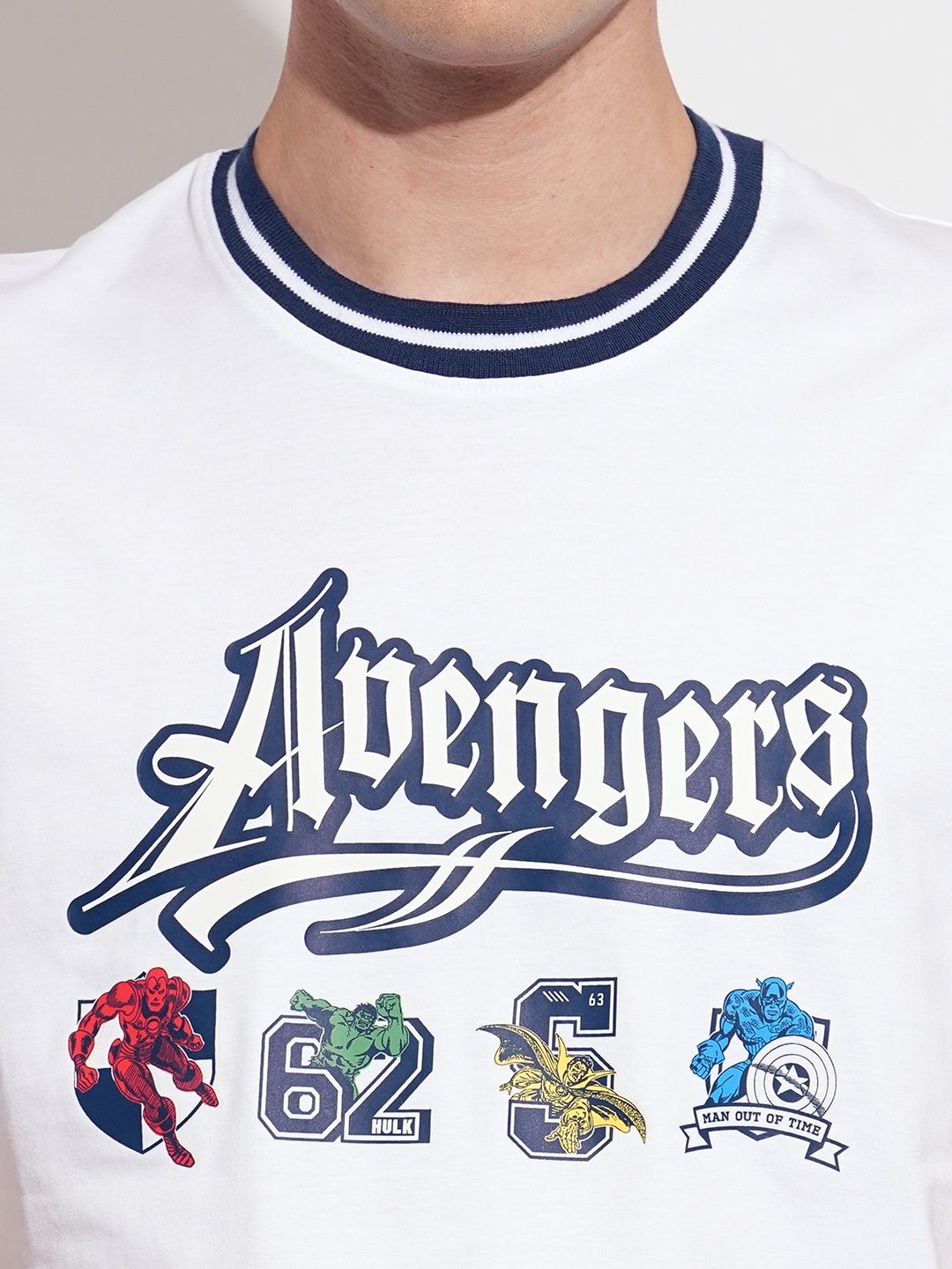 Being Human Avengers Printed Drop-Shoulder Sleeves Easy Fit Pure Cotton T-shirt