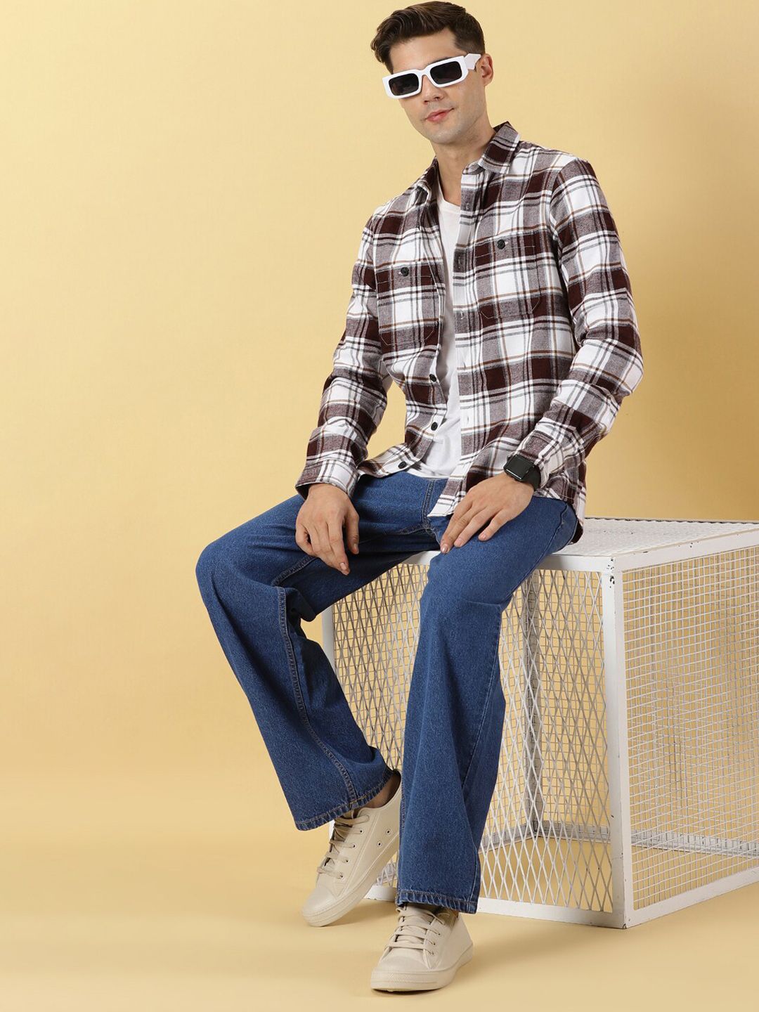 Thomas Scott Standard Slim Fit Tartan Checked Casual Shirt