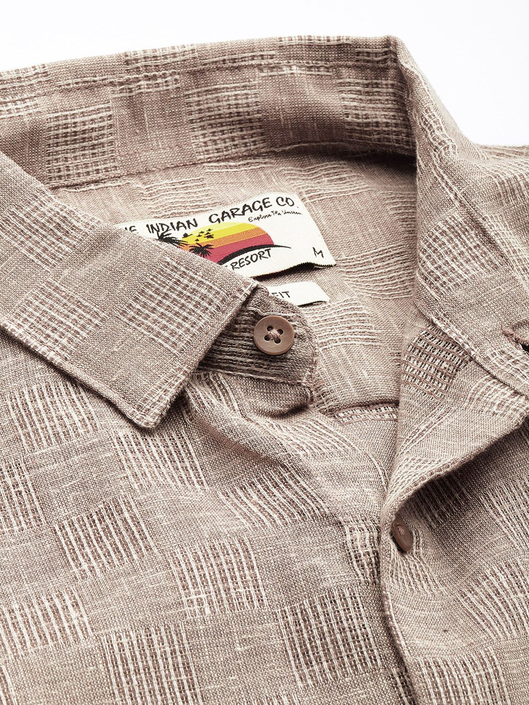 The Indian Garage Co Men Relaxed Fit Textured Shirt