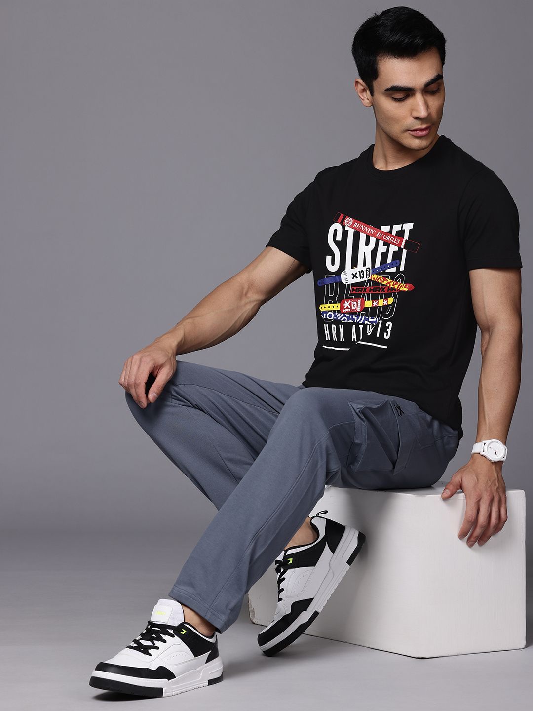 HRX by Hrithik Roshan Men Typography Printed T-shirt