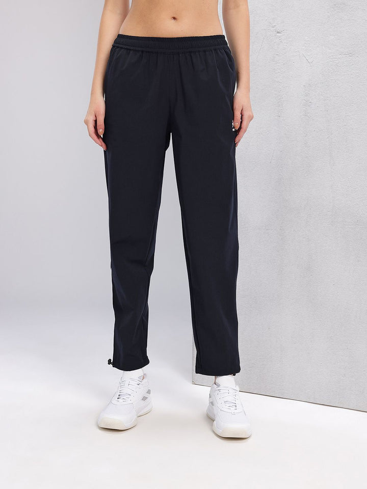 HRX by Hrithik Roshan Women Mid-Rise Rapid-Dry Training Track Pants with Toggle Hem
