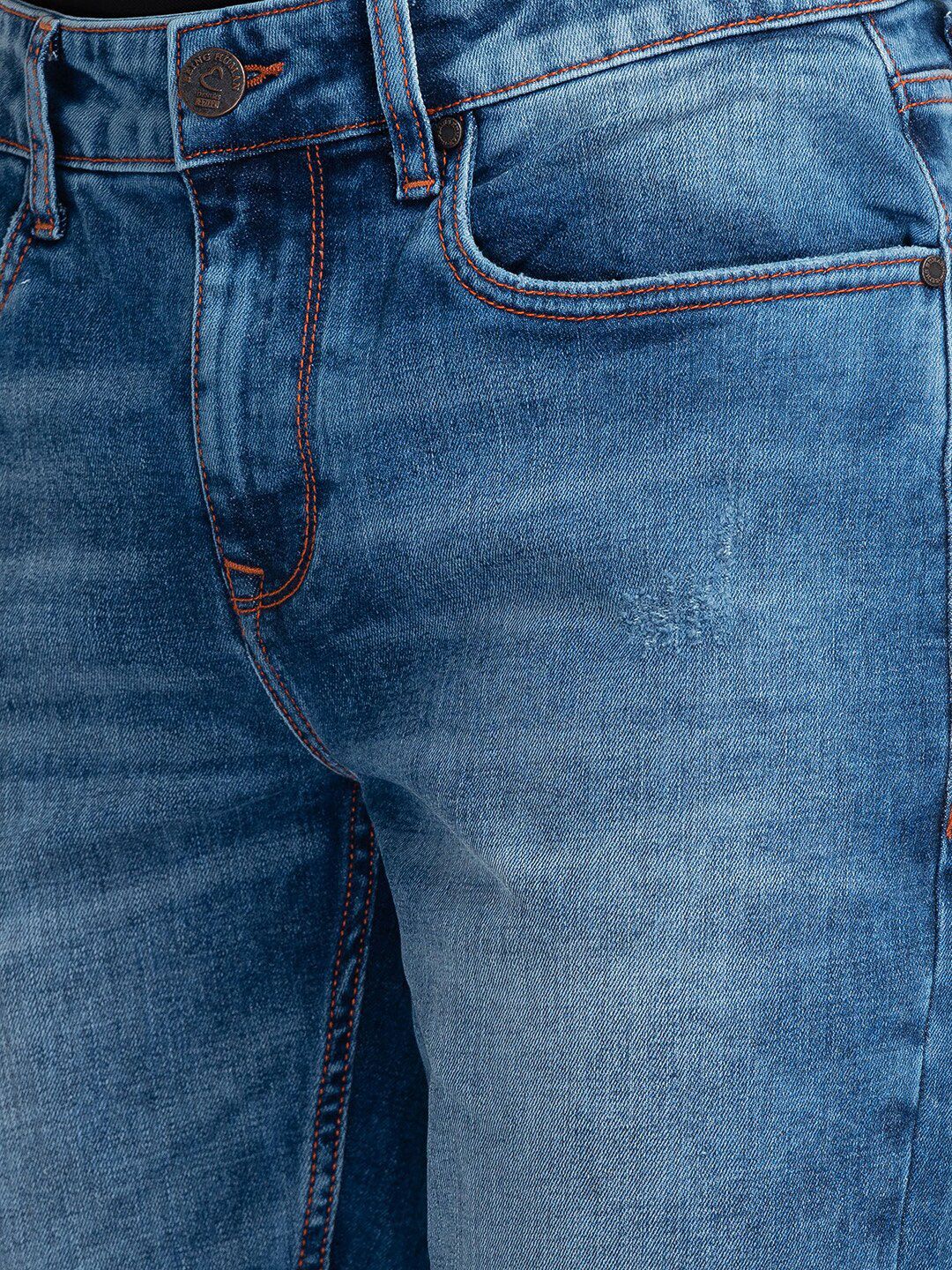 Being Human Men Slim Fit Low Distress Light Fade Jeans