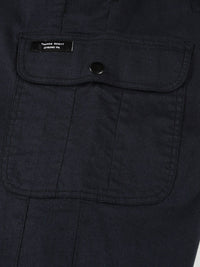 Thomas Scott Men Smart Slim Fit Linen Cotton Cargos Trousers