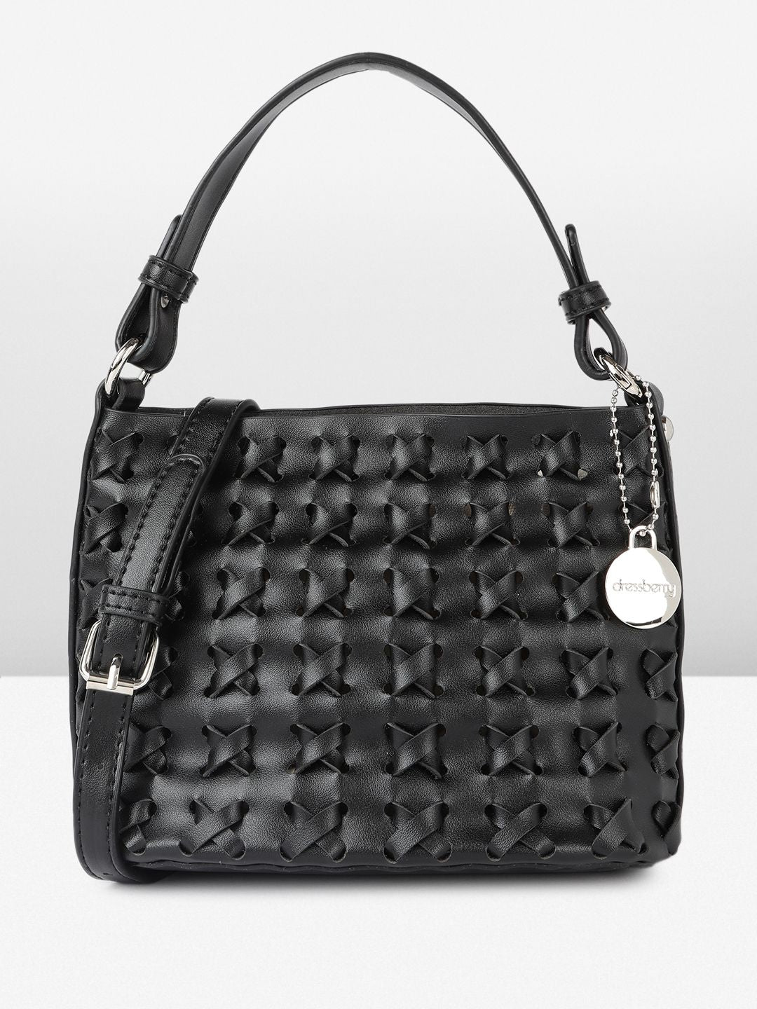 DressBerry Textured Structured Handheld Bag