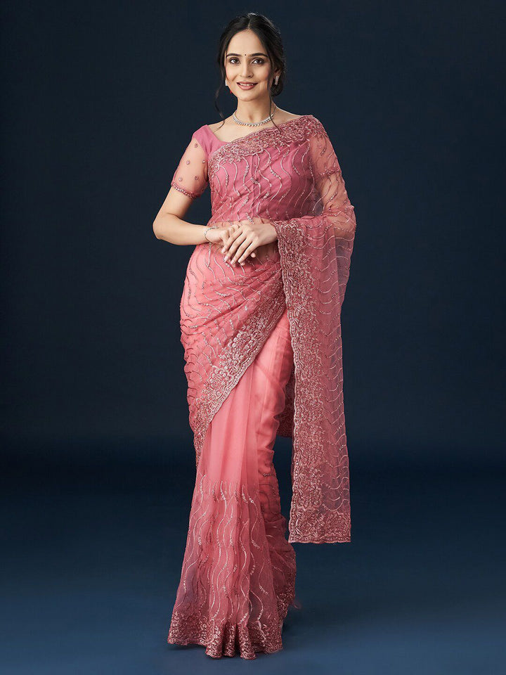 Saree Sulam Bunga kasee