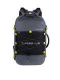 Gear Unisex Grey & Black Contrast Detail Backpack with Compression Straps