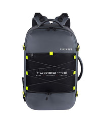 Gear Unisex Grey & Black Contrast Detail Backpack with Compression Straps