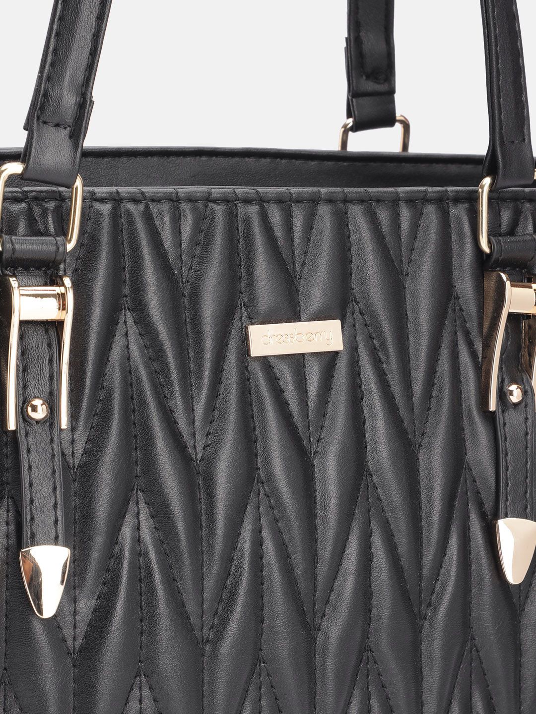 DressBerry Structured Quilted Shoulder Bag