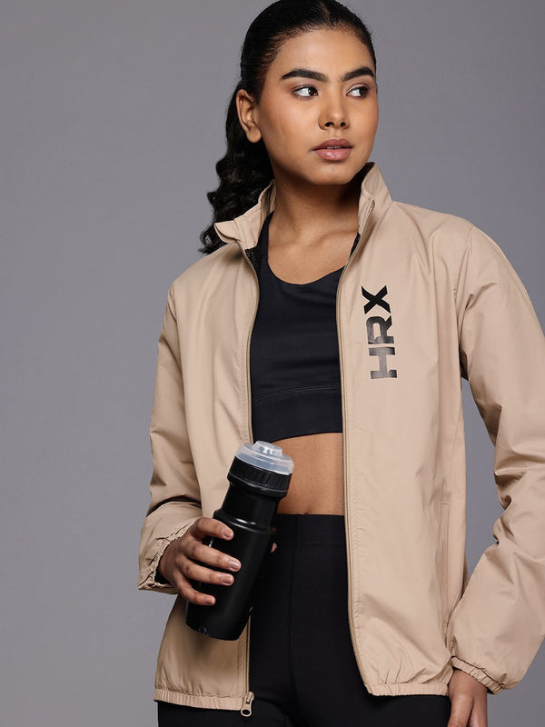 HRX by Hrithik Roshan Mock Collar Rapid-Dry Antimicrobial Running Sporty Jacket
