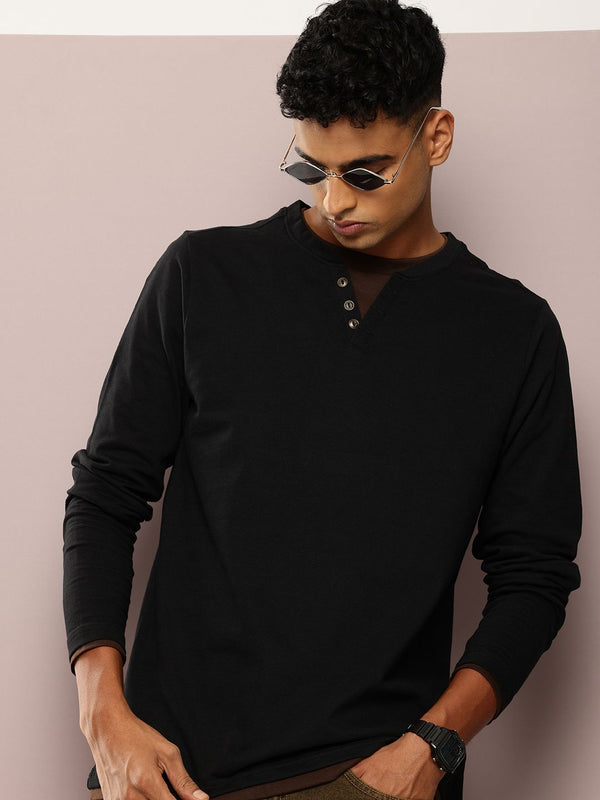 DILLINGER Men Airtex Fabric Solid T-shirt