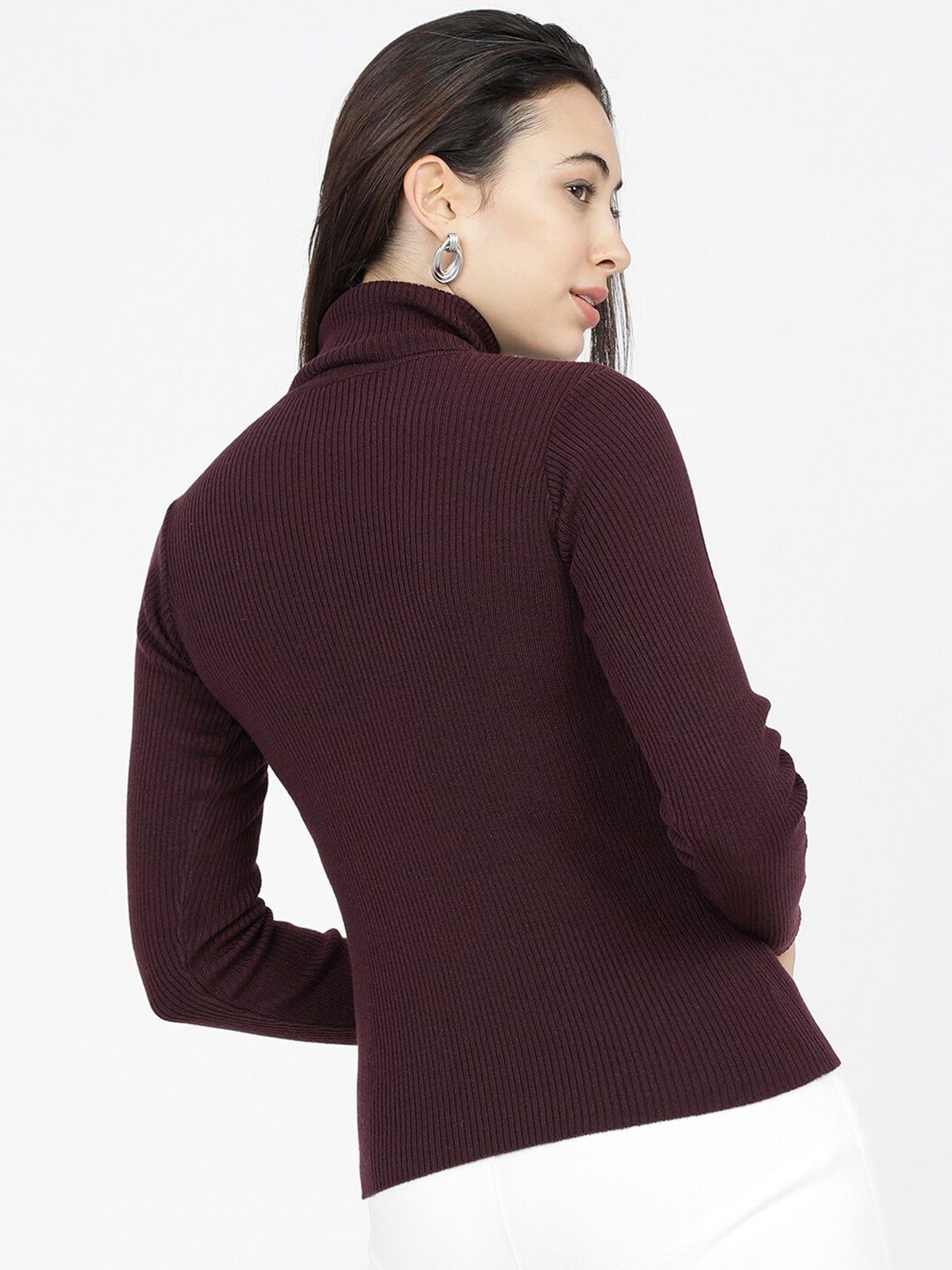 Basics By Tokyo Talkies Women Purple Pullover