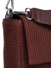 Berrylush Brown Textured Swagger Bag
