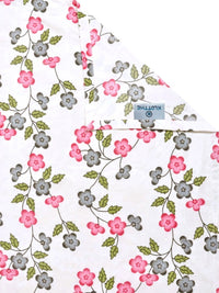Moda Rapido X KLOTTHE Berwarna Krim & Bunga Merah Jambu Cadar King 300 TC dengan 2 Sarung Bantal