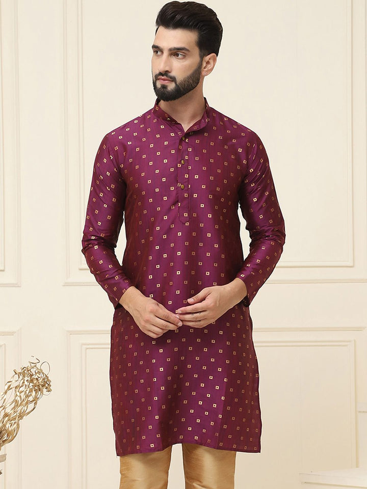 SOJANYA Geometric Silk Cotton Kurta