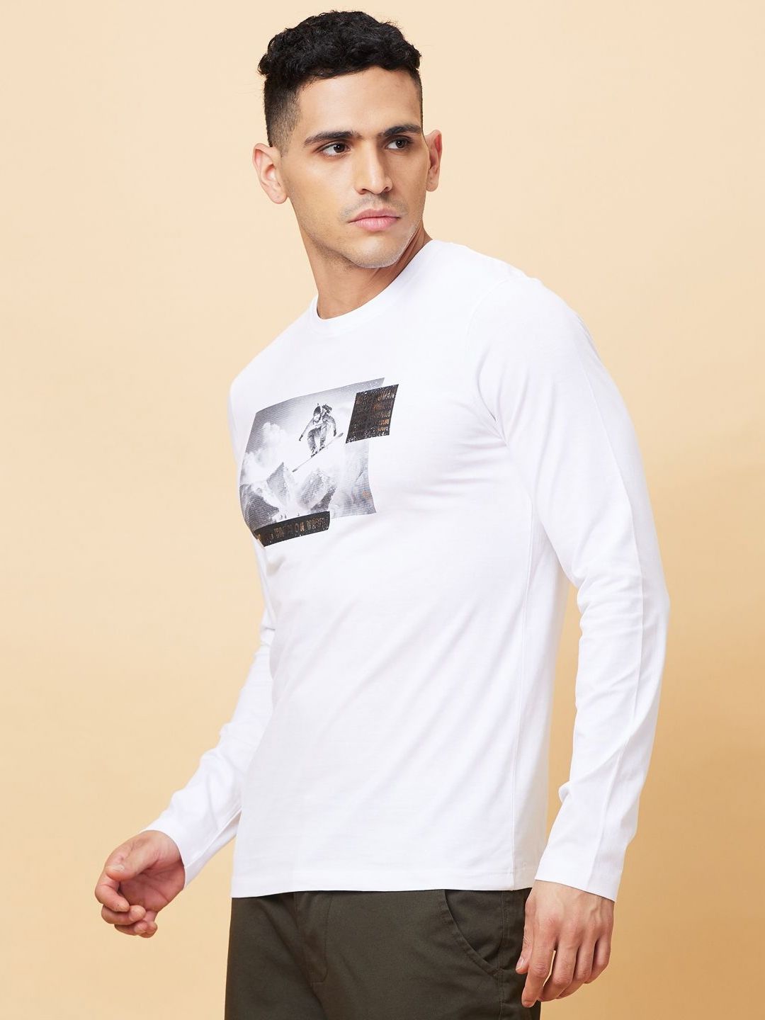 Being Human Men Printed Applique T-shirt