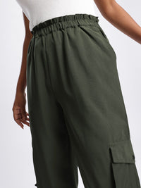 DressBerry Women Basics Couture Toggled Cargo Track Pant