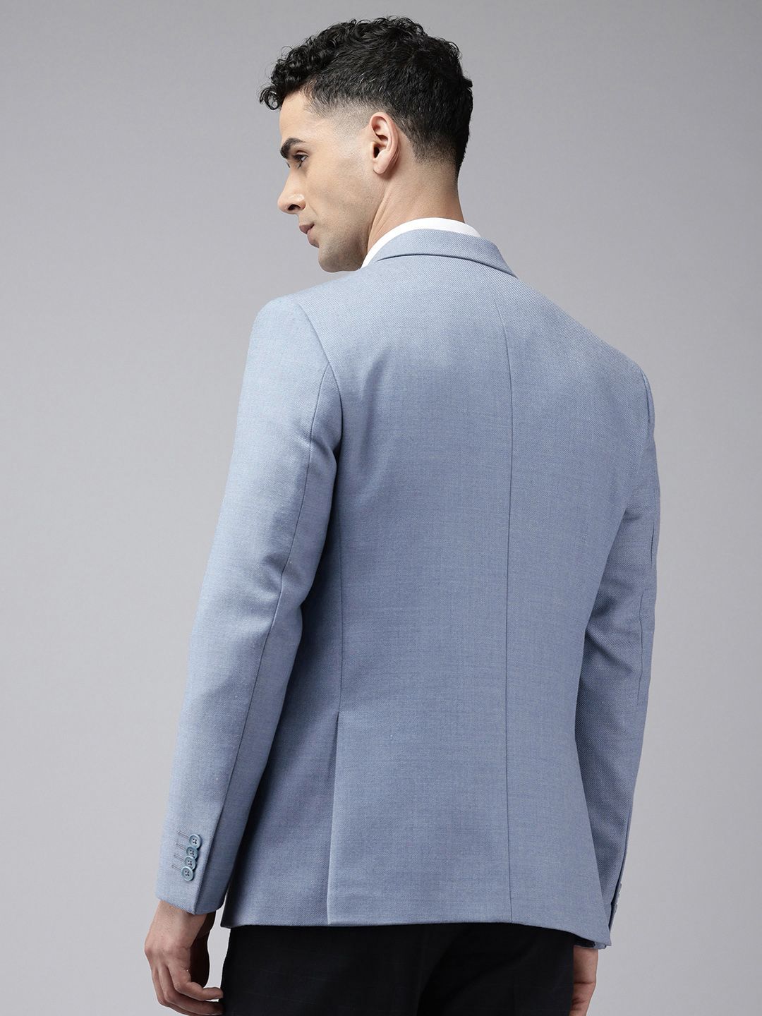 Park Avenue Notched Lapel Single Breasted Slim Fit Formal Blazer
