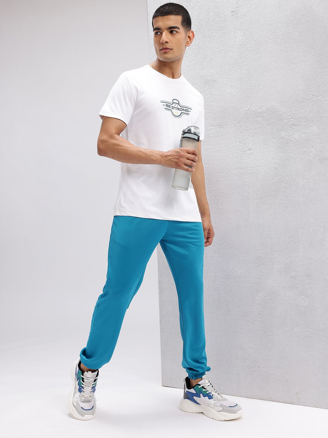 HRX by Hrithik Roshan Men Typography Print Detail Mid-Rise Rapid-Dry Running Joggers