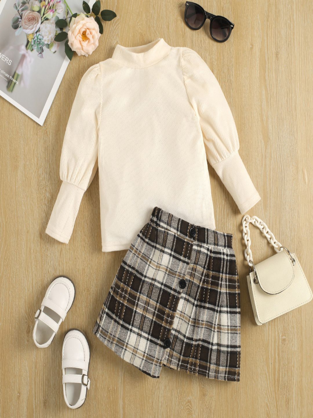 YK Girls Top With Skirt