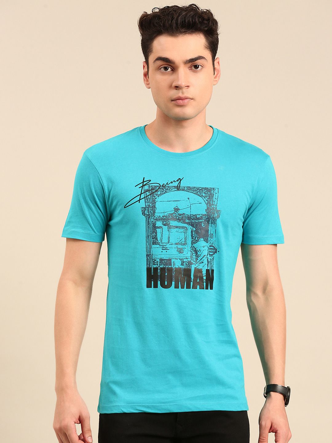 Being Human Printed Pure Cotton T-shirt