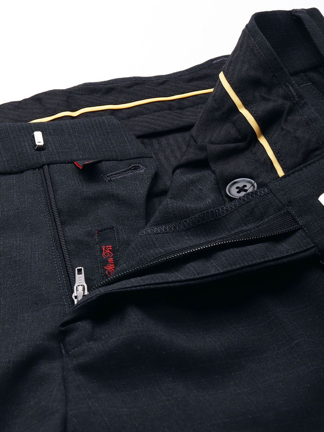 Raymond Men Checked Slim Fit Formal Trousers