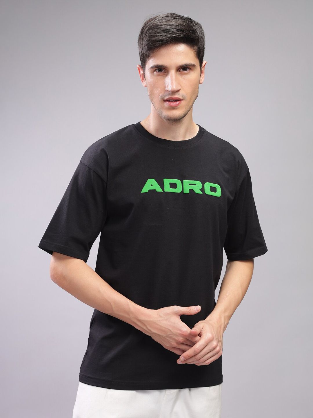 ADRO Men Typography Printed Pockets T-shirt