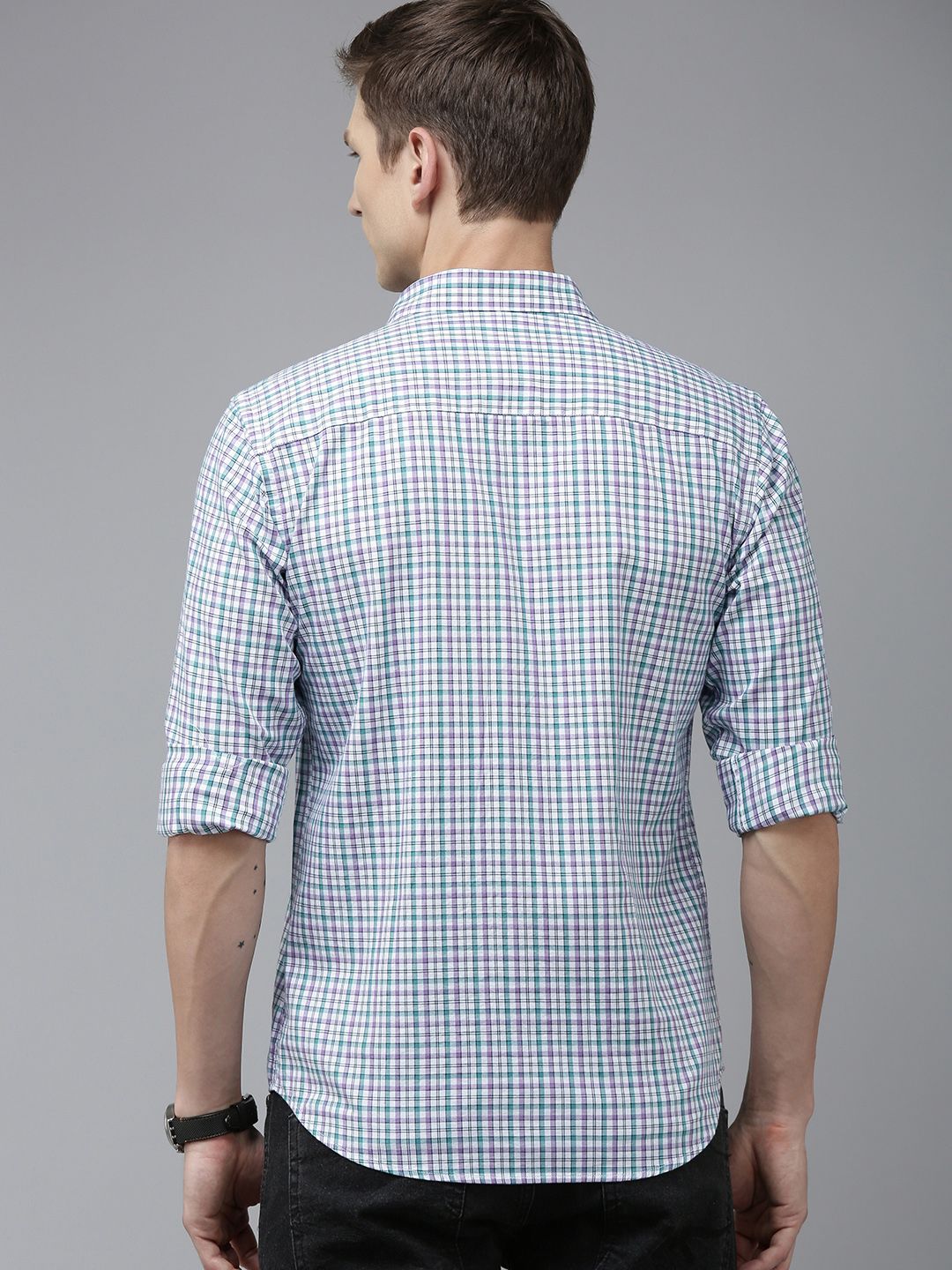 Park Avenue Slim Fit Pure Cotton Checked Casual Shirt