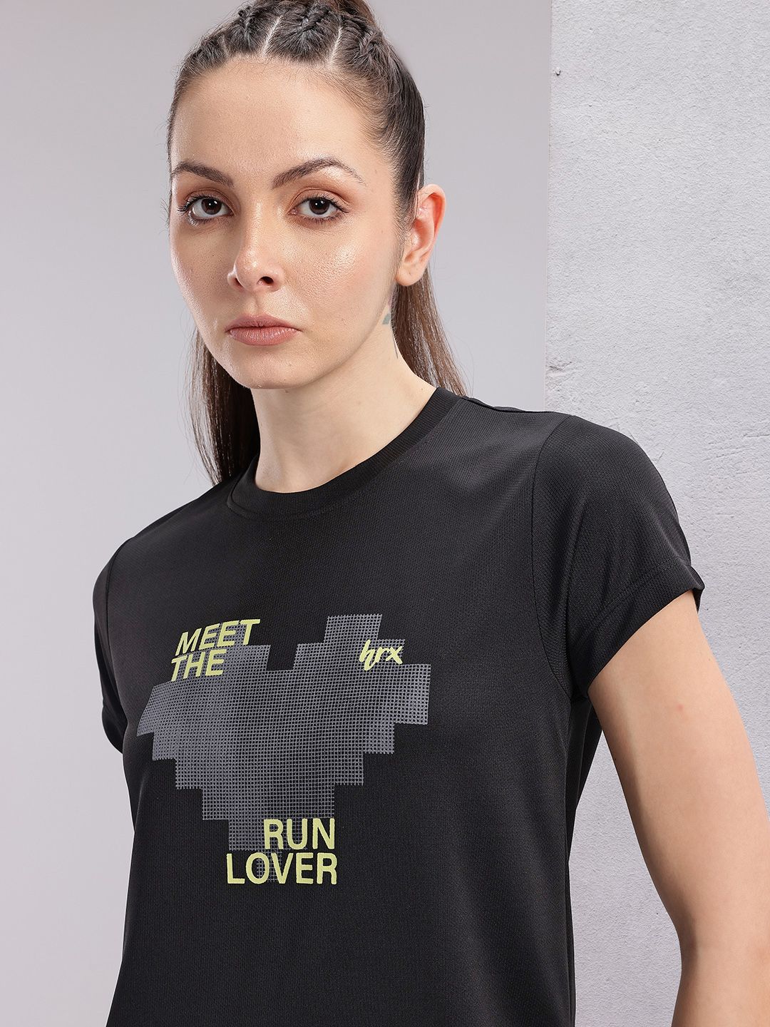 HRX by Hrithik Roshan Couple Collection Printed Rapid-Dry Running T-shirt