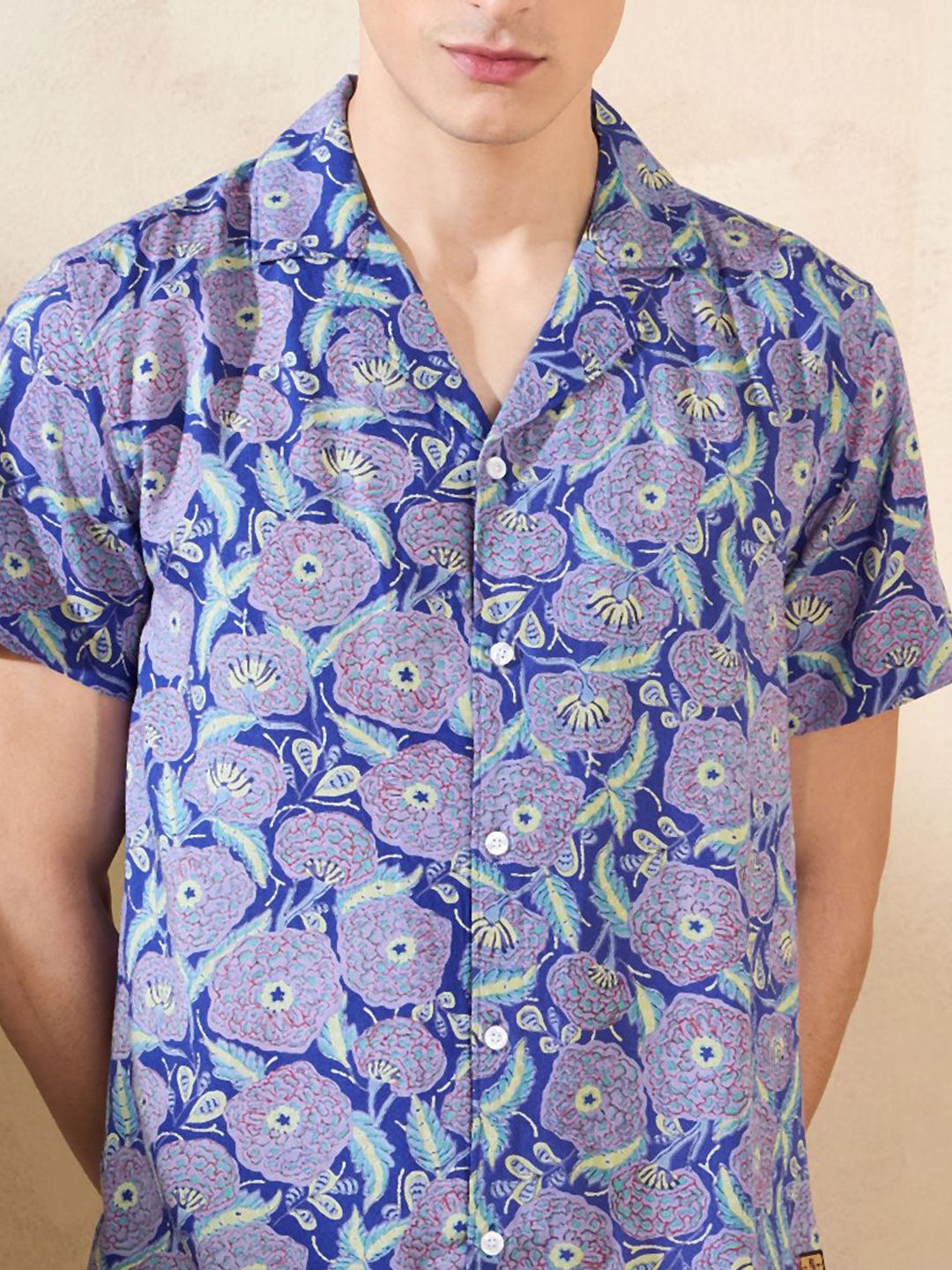 DENNISON Floral Printed Oversized Casual Shirt