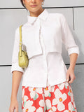 DressBerry Effortless Elegance Crop Shirt with Cami Top