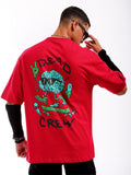 The Indian Garage Co Men Back Printed Round Neck Boxy Oversized T-shirt