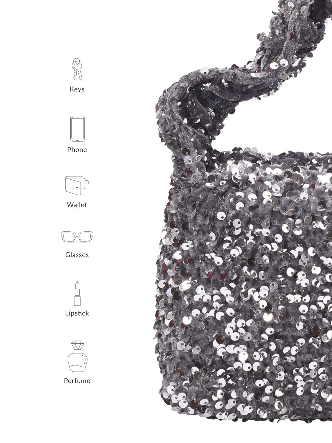 Lino Perros Embellished Structured Party Shoulder Bag