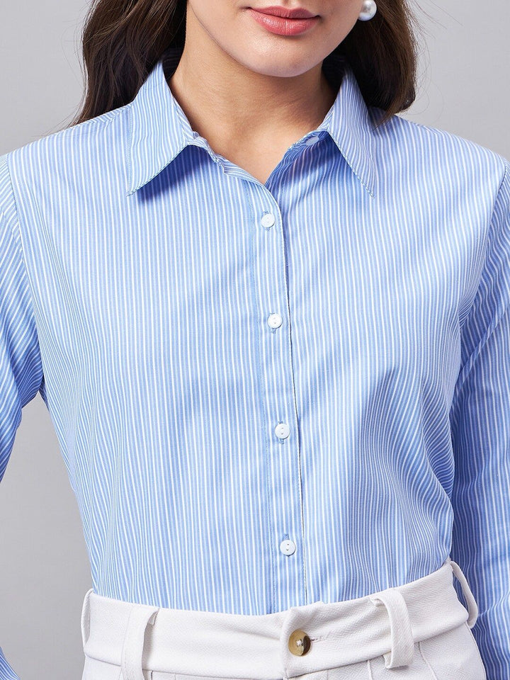 Style Quotient Smart Vertical Stripes Formal Shirt