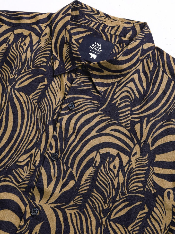 THE BEAR HOUSE Men Slim Fit Floral Opaque Printed Casual Shirt