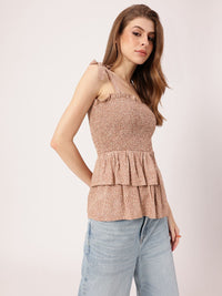 DressBerry Layers Of Wild Beauty Smocked A-Line Top