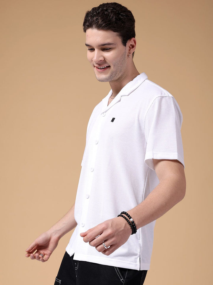 The Indian Garage Co Oversized Textured Casual Shirt