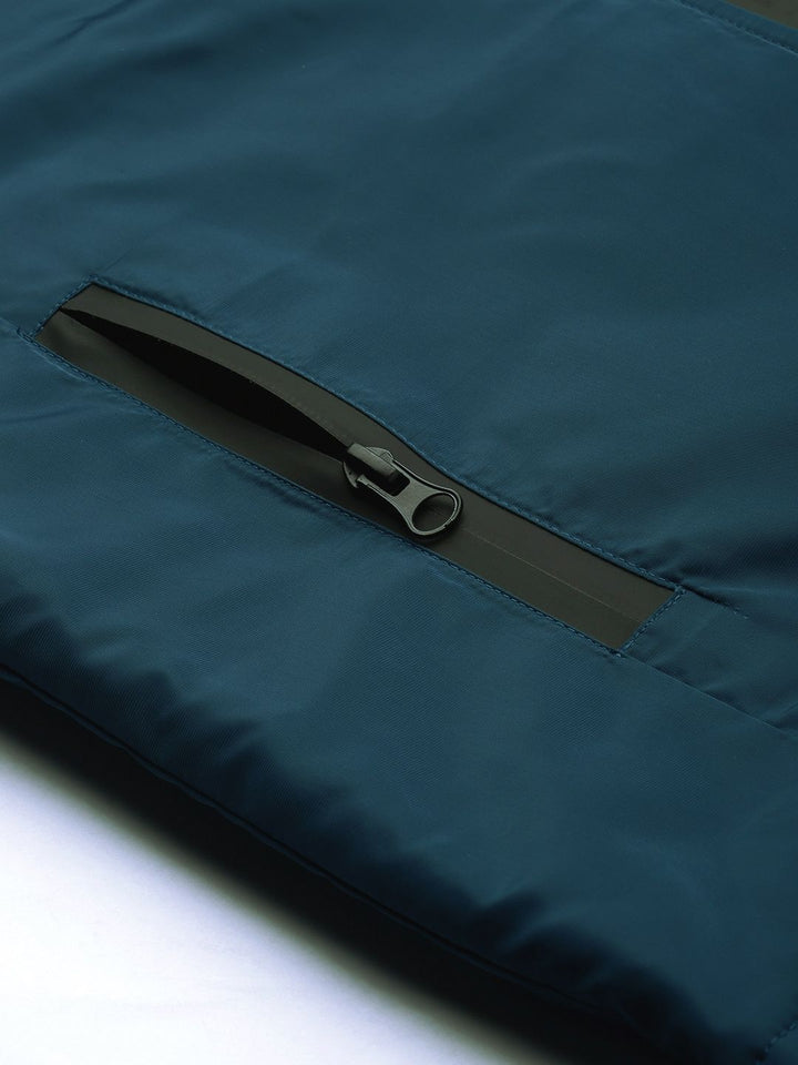 The Indian Garage Co Men Zip-Front Slim Fit Biker Jacket