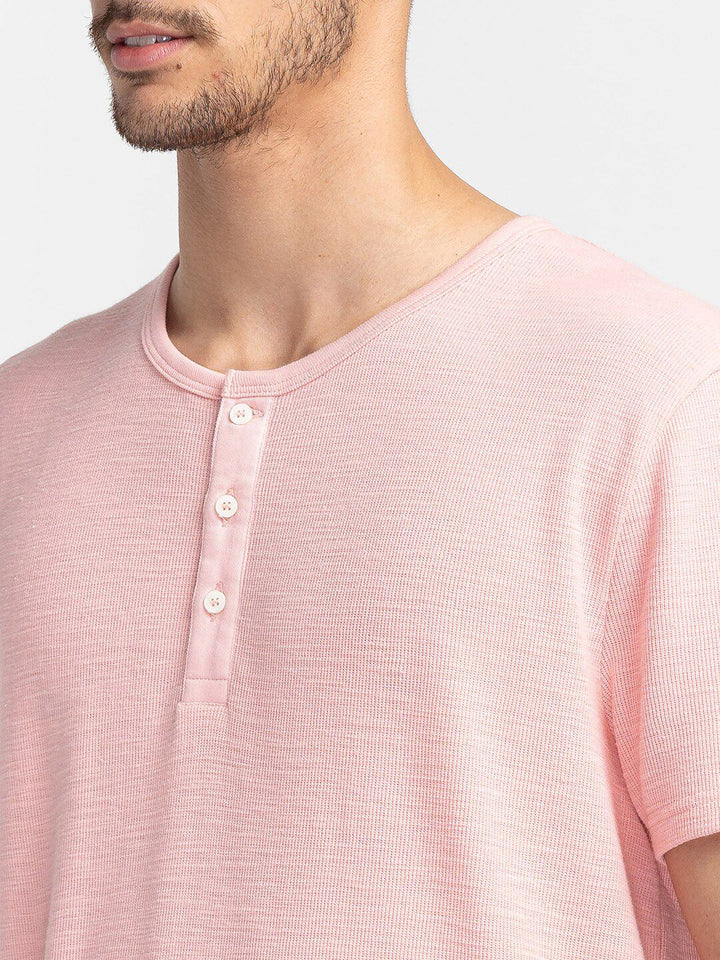 Being Human Henley Neck Cotton T-Shirt