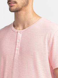 Being Human Henley Neck Cotton T-Shirt